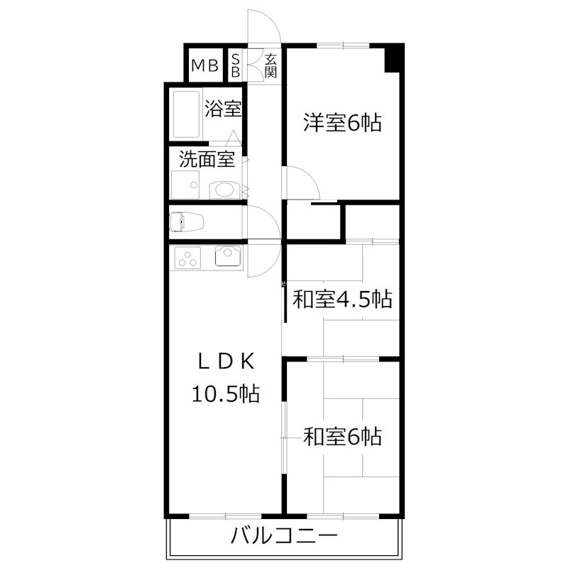 エクセル東加古川壱番館 間取り図