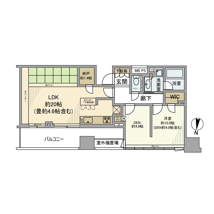 プラウドタワー立川 間取り