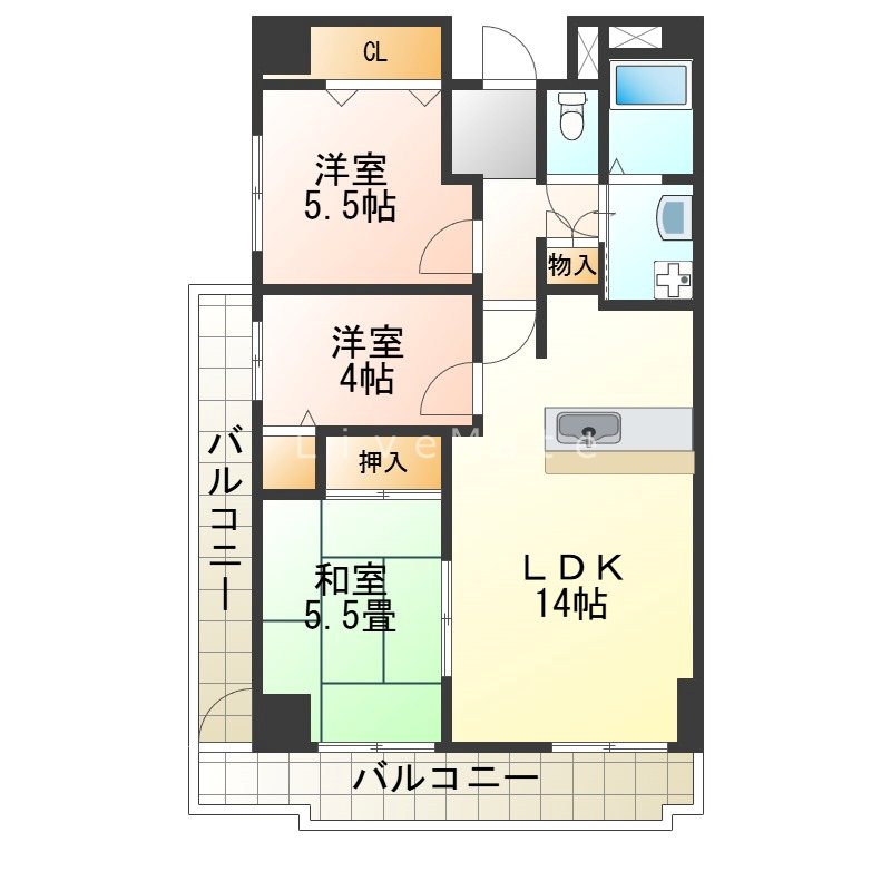 コモンパレス清水が丘 間取り
