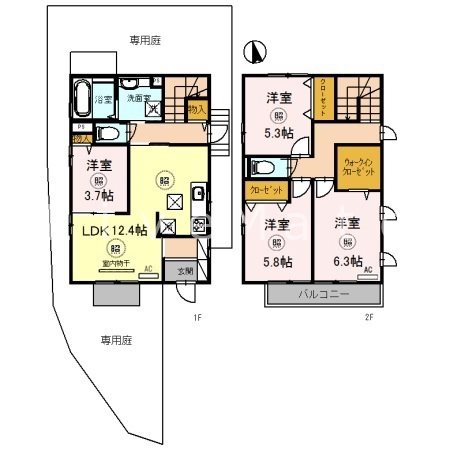 高津橋D-room　Ｄ 間取り