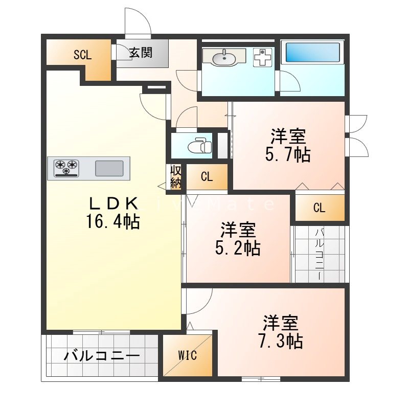 ラルーシュ  間取り