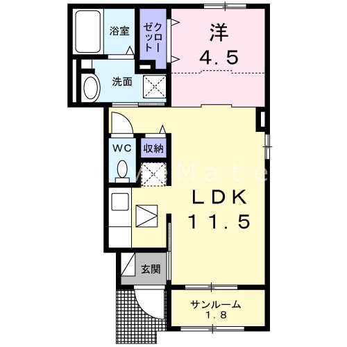 パルファン南落合02 間取り