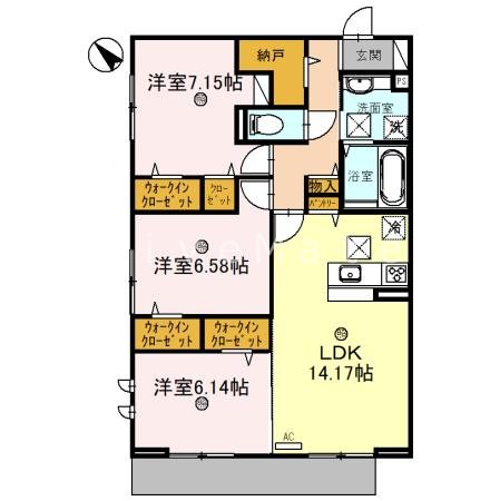 グラン　セレーナ　オオクボ 間取り