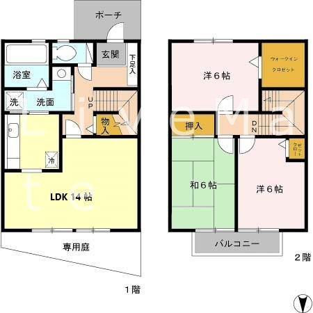 クレールタウン立花A棟 間取り