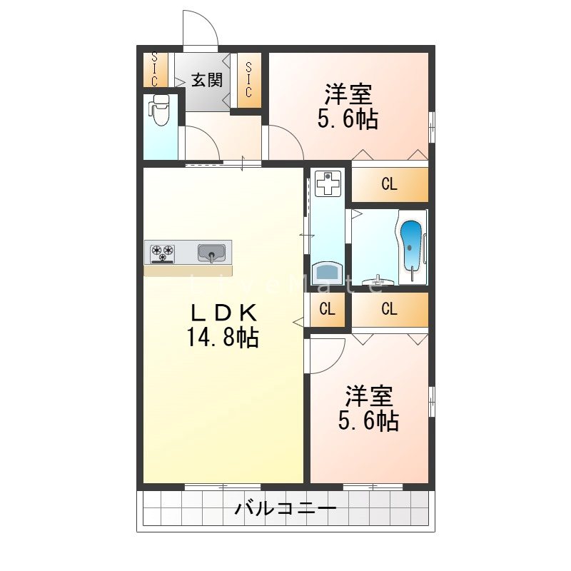 HK磯馴  間取り