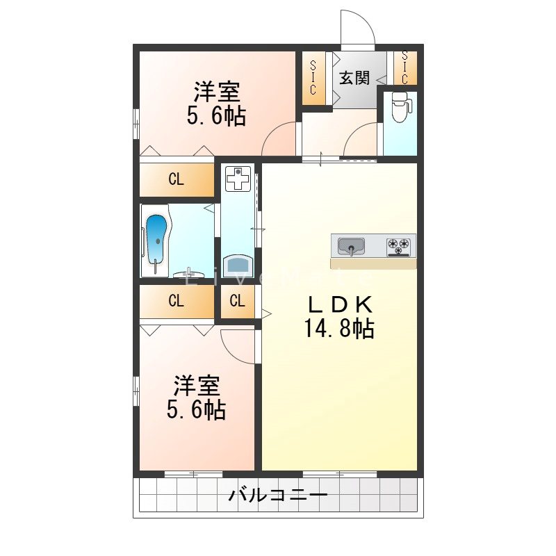 HK磯馴  間取り