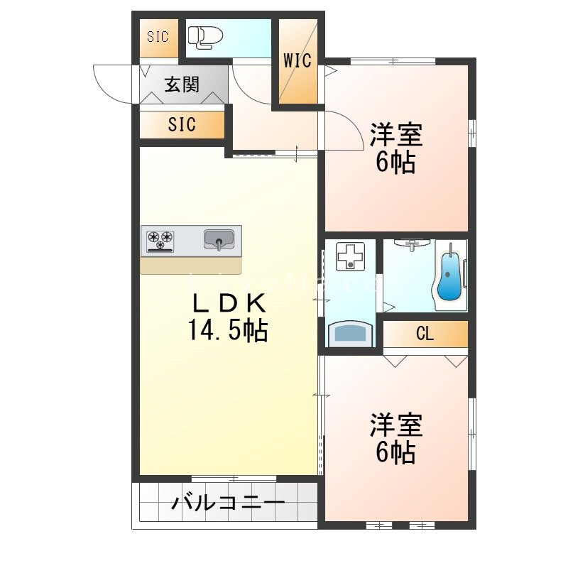 HK磯馴  間取り