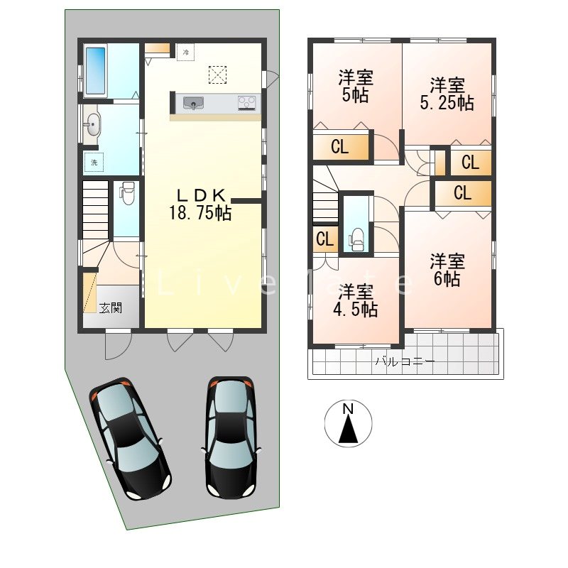BLOOMING　MAISON神戸市垂水区名谷町1期2号棟 間取り