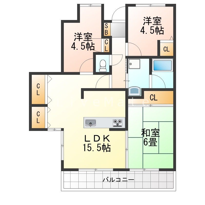 ヴァーチュアスあさぎり 間取り