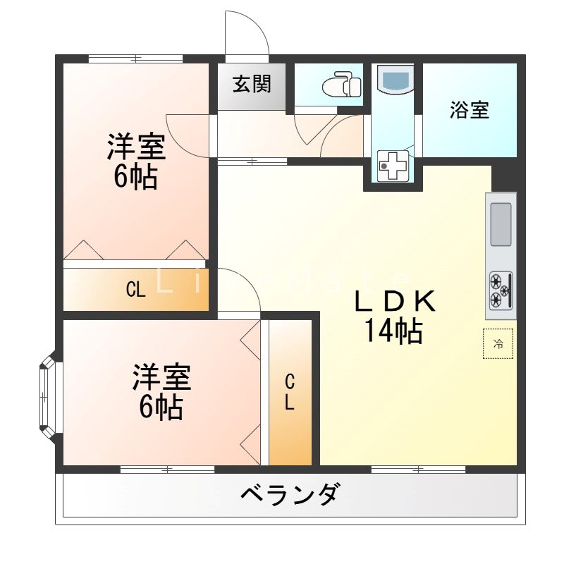 コーポ西明石 間取り