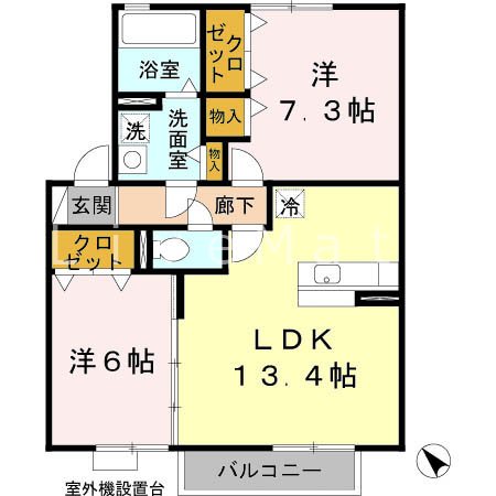 リバーハイム谷八木 間取り