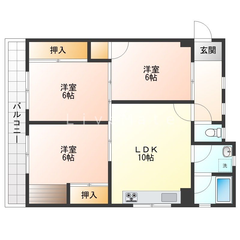 西明石サンマンション 間取り