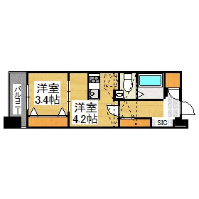 TOWERS AVANTGARDE博多№62 間取り