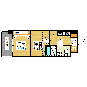 Ｖ－ＴＯＷＥＲ天神№60  間取り