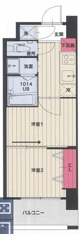 No102　CLUB　ORIENT 間取り