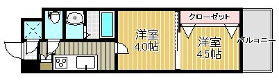 NO.88ﾏﾘﾅｹﾞｰﾄｻﾝｽﾞ 間取り