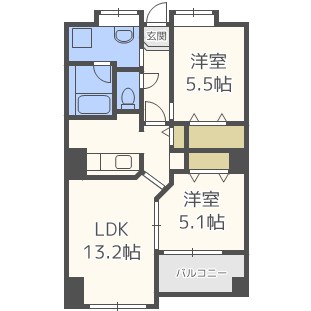 レジディア天神南 間取り