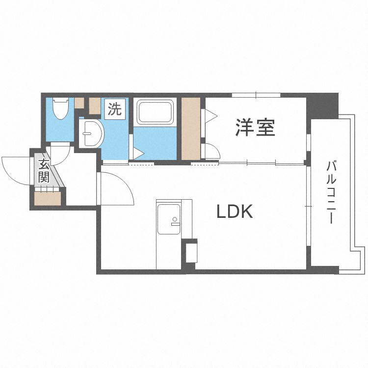 リバティR TENJIN 1 間取り