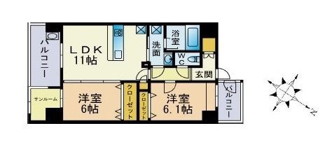 バルセロナ薬院 間取り