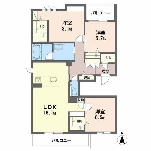 Ｐｒｅｍｉａｓ　Ｋ　室見 間取り