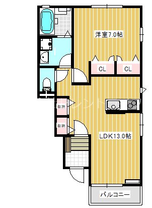 ソレイユ・高野 間取り図