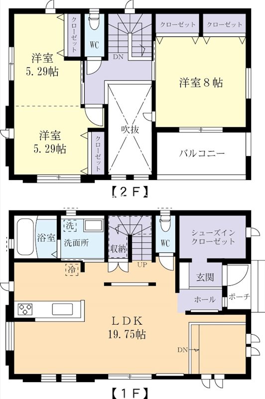 研究学園5丁目戸建 間取り図
