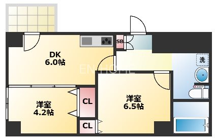 Zeus難波CUBE 303号室 間取り