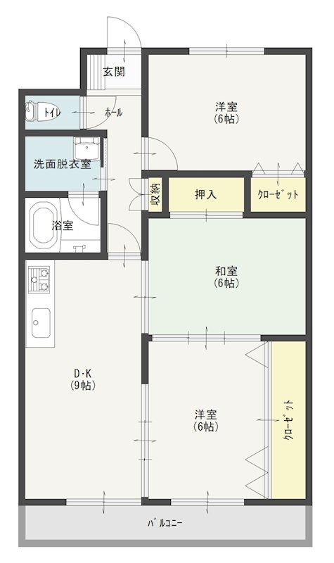 メイユール 20B号室 間取り