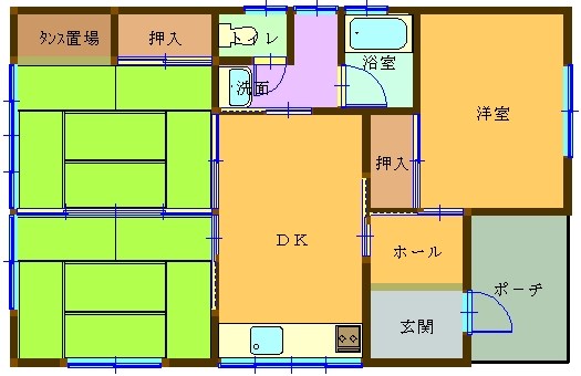 こがね町一丁目貸家 間取り