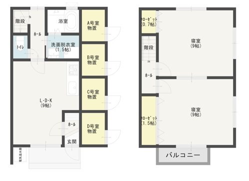 エスト  Ａ号室 間取り