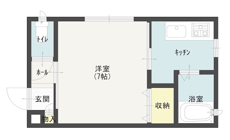 デイブレーク 1D号室 間取り