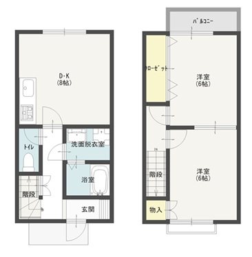 オラシオンⅡ B号室 間取り