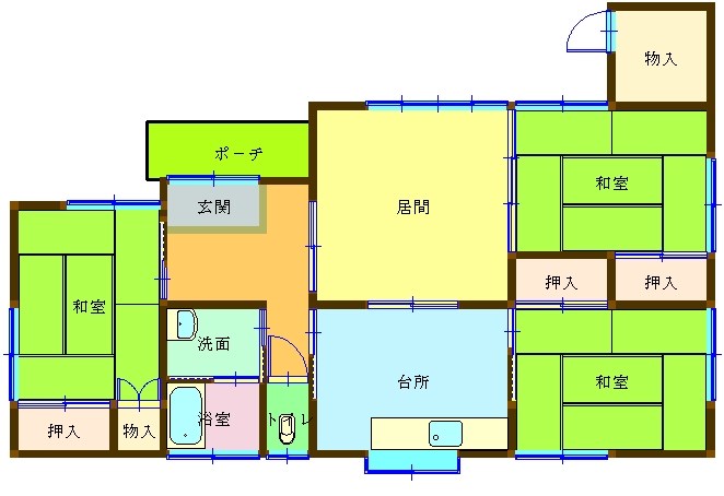 みずほ一丁目貸家 間取り