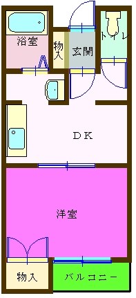 クレセントハウス亀ヶ崎 208号室 間取り