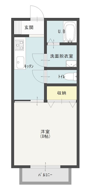 スカイブルー鳥海Ⅱ号館 105、206号室 間取り