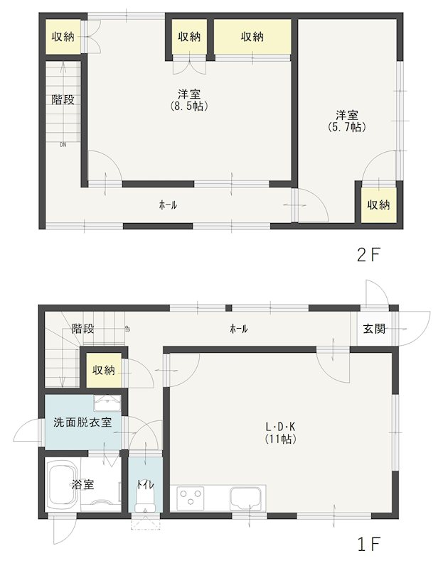 亀ヶ崎二丁目貸家 間取り