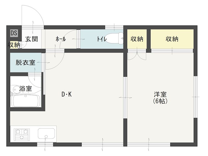 リバーハイツ小牧 1A号室 間取り