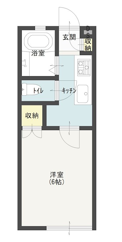 コーポF1 1C号室 間取り