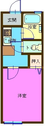 コーポF1 2C号室 間取り