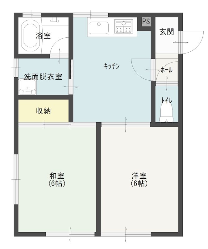 コーポYOU 2A号室 間取り