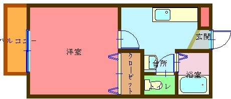 カスタム錦町 2C号室 間取り