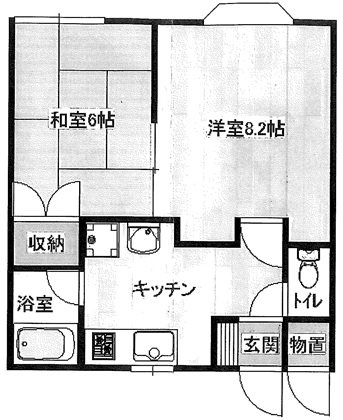 ロイヤルヒルズWakatake 205号室 間取り