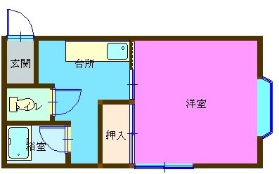 シティハウスぐれーぷ  206号室 間取り