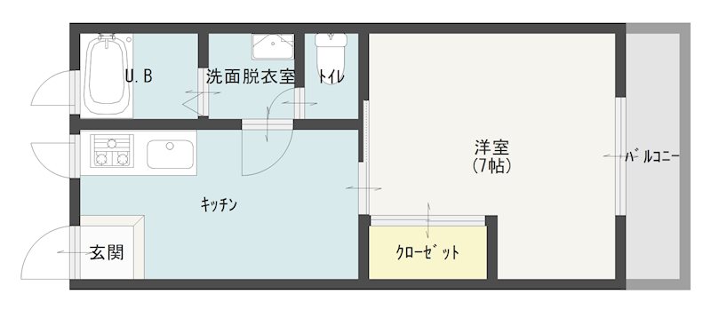 コーポKEIYO 203号室 間取り