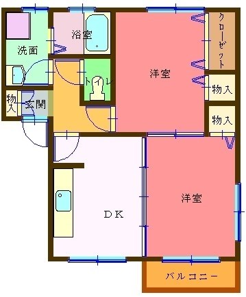 シャトル輝北　A 101号室 間取り