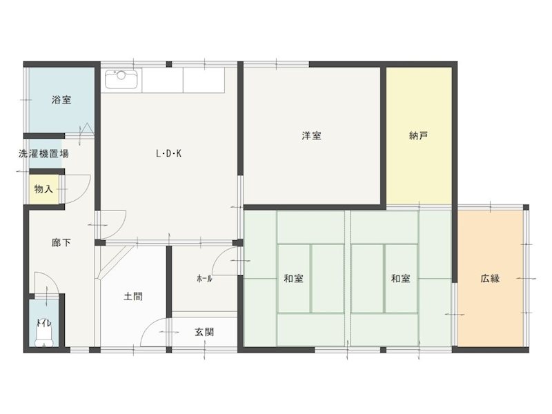 鶴岡市大山二丁目貸家 間取り