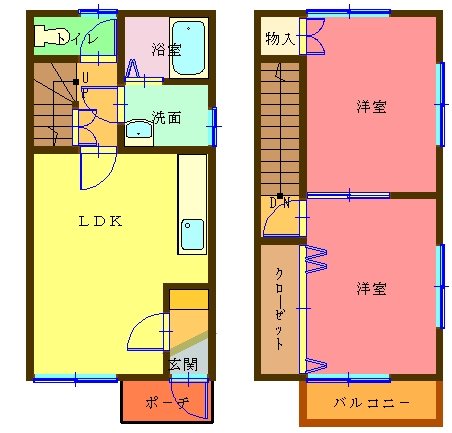 デュープレックス富士見 間取り図