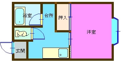 シティハウスぐれーぷ  105・201・207（※駐車場限定１台）号室 間取り