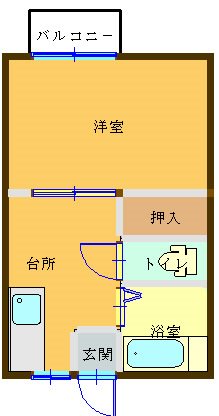 エスティーワン15とがし  101・202・205号室 間取り