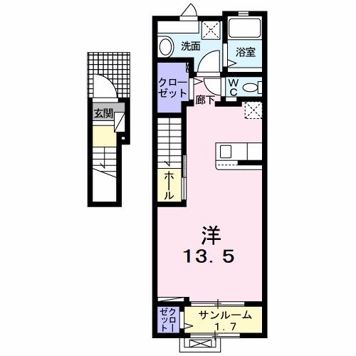 オーブ 202号室 間取り